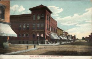 Rhinelander WI Brown St. c1910 Postcard