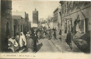 CPA AK TUNISIE MONASTIR - Rue de France (174822)