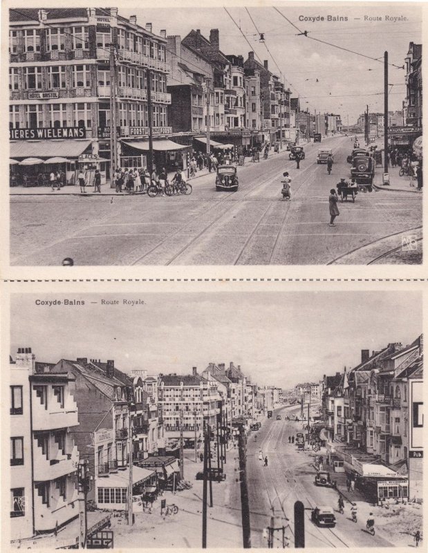 Coxyde Bains Route Royale 2x Shopping Centre Belgium Postcard s