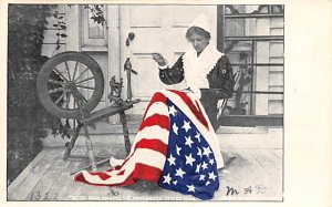 Betsy Ross Making the First US Flag Writing on back 