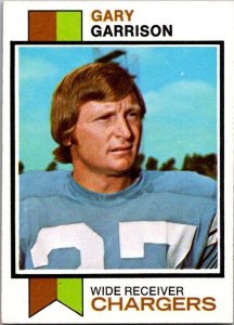 1973 Topps Football Card Gary Garrison San Diego Chargers sk2540