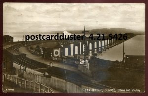 h3717 - SCOTLAND Dundee 1915 Tay Railway Bridge. Real Photo Postcard