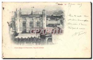 Old Postcard Our Lady of Fourviere Facade Side