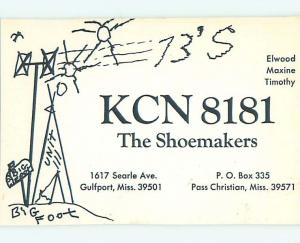 comic - QSL CB HAM RADIO CARD Gulfport - Pass Christian Mississippi MS t8723