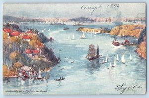 Sydney NSW Australia Postcard Mosman's Bay Sydney Harbour 1906 Oilette Tuck Art