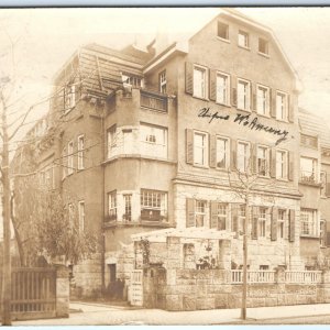 1913 Dresden, Germany RPPC House on Wilder Mann Str 46 Real Photo Postcard A163