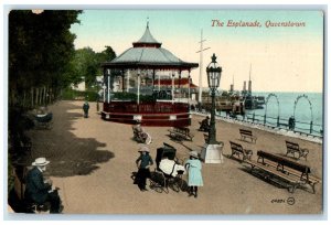 c1910 The Esplanade Bandstand Queenstown Cobh Ireland Antique Postcard