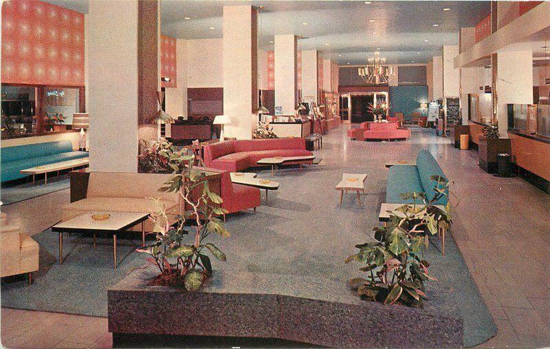 Alexandria Hotel Interior 1950s LOS ANGELES CALIFORNIA Mid Century 3371