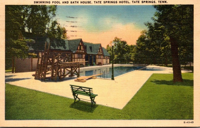 Tennessee Tate Springs Hotel Swimming Pool and Bath House 1946