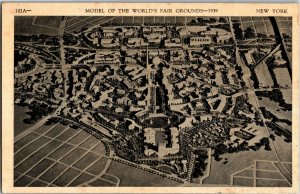 Model of Worlds Fair Grounds New York Worlds Fair c1939 Vintage Postcard C37