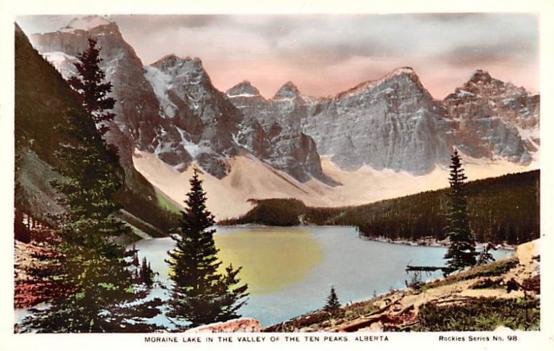 Moraine Lake in the Valley of the Ten Peaks Alberta Unused 