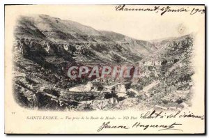 Postcard Old Sainte Enimie View from Route de Mende
