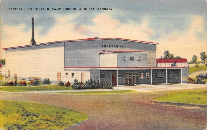 WWII Military~Augusta Georgia~Camp Gordon Post Theater~Cpl Merlin Koelm~1945 PC 