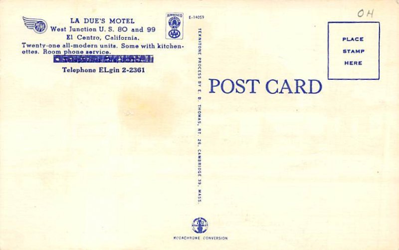 La Due's Motel El Centro CA