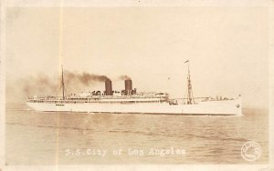 SS City of Los Angeles Real Photo Los Angeles Steamship Co. Ship 