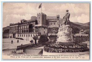 c1910 Palace of the Prince and Commemorative Monument Monaco Postcard