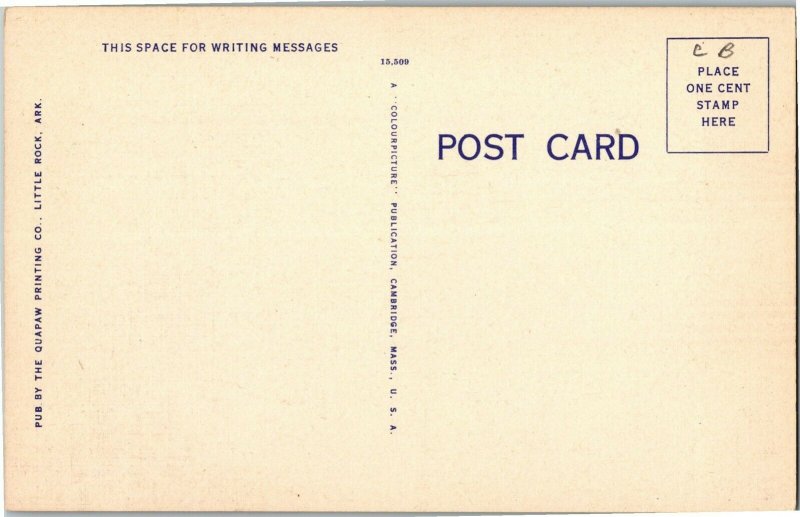 St. Andrew's Cathedral, Little Rock AR Vintage Linen Postcard N33