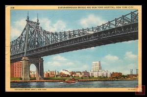 Queensborough Bridge and New York Hospital, NYC