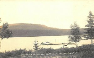 Parlin ME Parlin Lake & Mountain Boats Real Photo Postcard