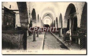 Old Postcard Tunisia Tunis Souk Fabrics