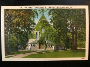 Vintage Postcard 1907-1915 The Chapel University of Virginia Charlottesville VA