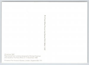 Holiday~Christmas~Boy Sees Star from Window~Foreman Stamp Design~Continental Pc