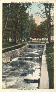 Sulphur Brook at Sanitarium - Clifton Springs NY, New York - WB