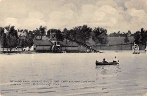 Fitchburg Massachusetts Pathing Pavilion Shoot the Chutes Postcard AA29111