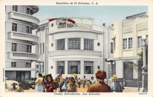 Casino Salvadoreno San Salvador El Salvador linen postcard