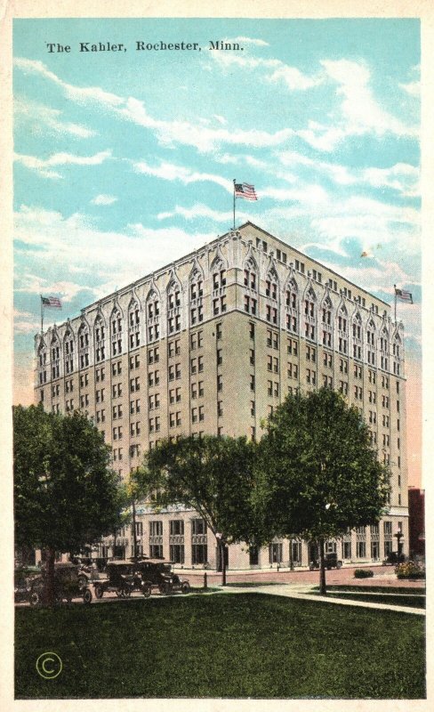 Vintage Postcard 1923 The Kahler Rochester Minnesota Geo W. Russel Pub. 