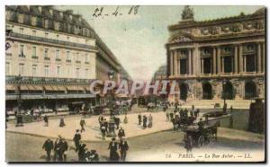 Old Postcard Paris Opera La Rue Auber