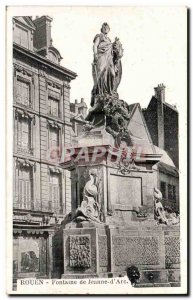 Rouen Old Postcard Fountain Jeanne d & # 39arc