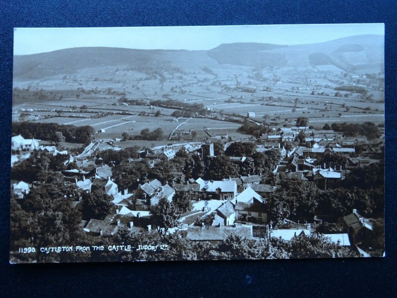 Derbyshire CASTLETON View from Peveril Castle c1930 RP Postcard by Judges