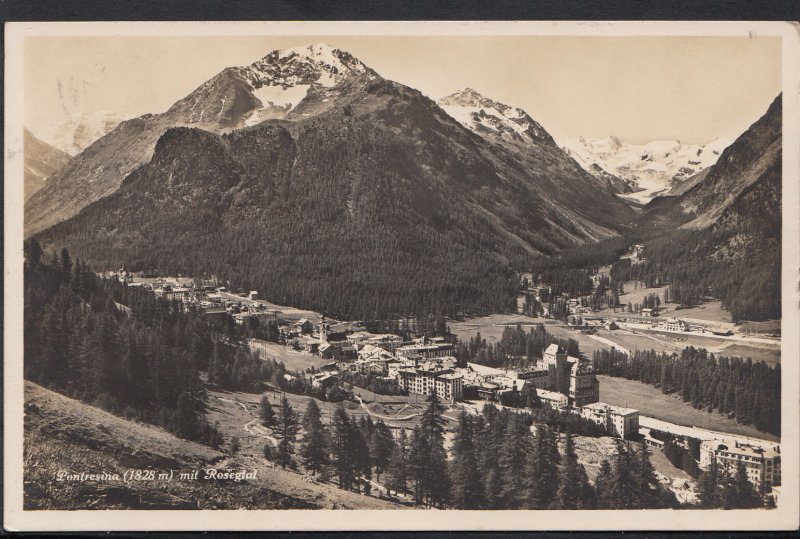 Switzerland Postcard - Pontresina Mit Rosegtal   A5939