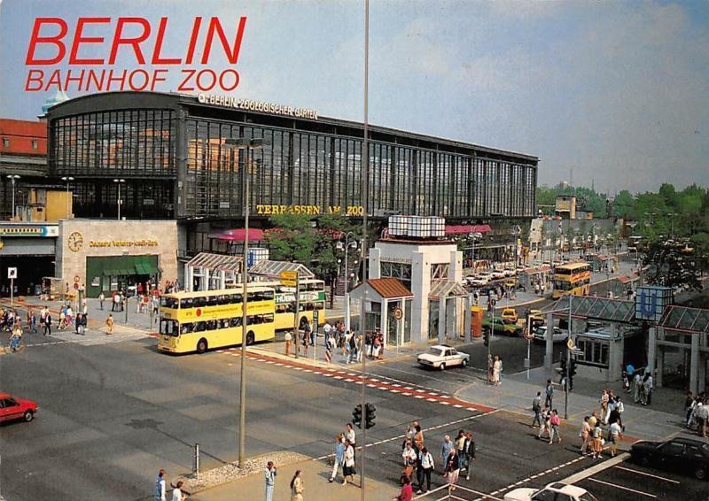 Berlin Bahnhof Zoo Auto Cars Promenade Station Hippostcard