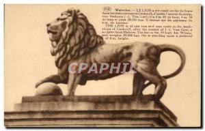 Old Postcard Waterloo Lion