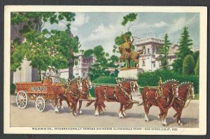 Ca 1935 PPC* CHICAGO IL WILSON MEAT PACKERS HAS 6 TEAM CLYDESDALE SEE INFO
