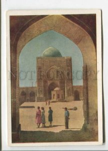 471128 USSR 1958 year Uzbekistan Bukhara mosque Kalyan circulation 30000 Izogiz