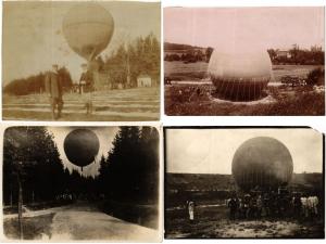 BALLONS, BALLOONS AIRCRAFT AVIATION 24 PHOTOS & LITHO TRADE CARDS