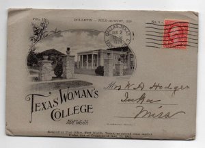 Fort Worth Texas Woman's Collage Fold Out Views Postcard Folder AA68019