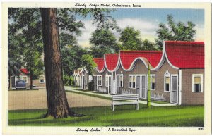 The Shady Lodge Motel Oskaloosa Iowa Mailed 1967