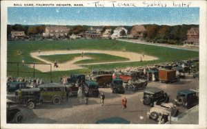 Falmouth Massachusetts MA Baseball Game Cape Cod c1920s Postcard
