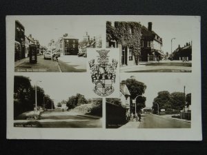 Hertfordshire BALDOCK 4 Image Multiview & Arms c1950s RP Postcard by J. Ellis