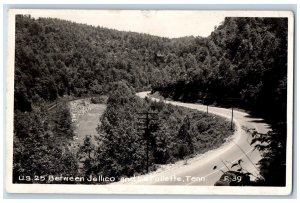 LaFollette Tennessee TN Postcard RPPC Photo US 25 Between Jellico Corryton 1953