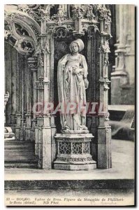 Postcard Old Brou Church Bourg Figure Mausoleum of Philibert le Beau