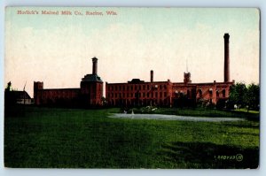 Racine Wisconsin Postcard Horlick's Malted Milk Exterior Building c1910 Vintage