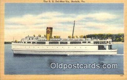 The SS Del Mar Va, Norfolk, Virginia, VA USA Ferry Ship 1948 