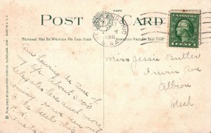 VINTAGE POSTCARD ADELBERT COLLEGE CLEVELAND OHIO WHITE BORDER MAILED IN 1916