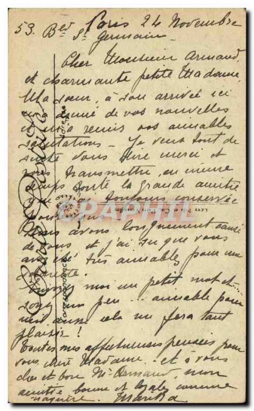 Old Postcard Paris Sorbonne