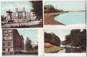 P377 JL postcard 4 old sweden wenersborg, christianstad, stockholm, lund univ